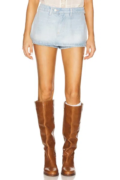 Free People Galivanting Micro Skort In Blue In Neutral