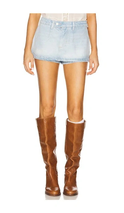 Free People Galivanting Skort In Blue