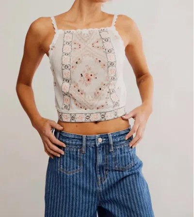Free People Garden Party Cropped Top In Ivory In Multi