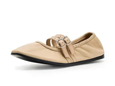 Free People Gemini Ballet Flat In Neutral
