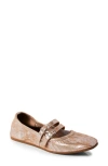 Free People Gemini Ballet Flat In Champagne Metallic