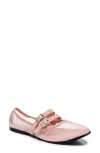 Free People Gemini Mary Jane Flat In Pink Cloud Mesh