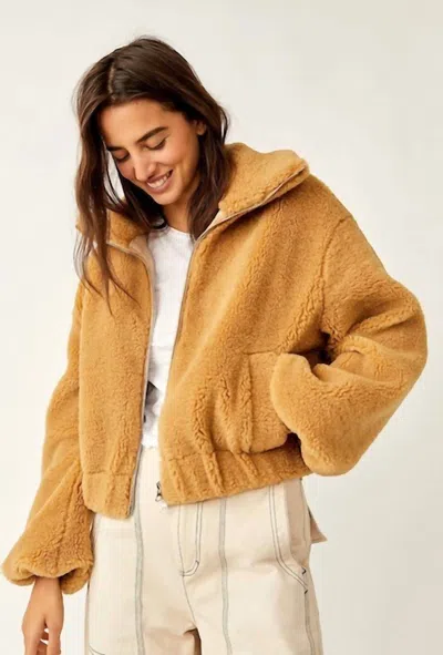 Free People Get Cozy Teddy Camel In Multi