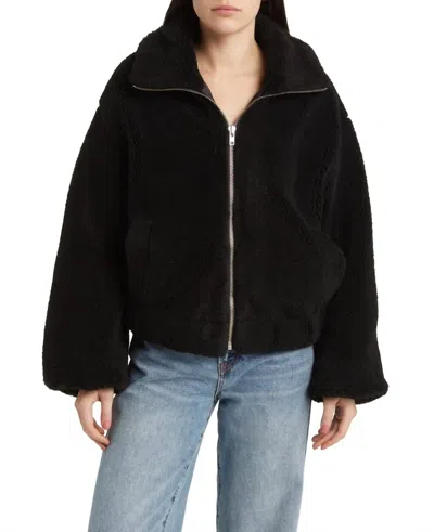 Free People Get Cozy Teddy Jacket In Black