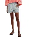 Free People Get Free Stripe Cotton Pull-on Shorts