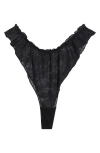 Free People Gia Lace Tanga Thong In Black
