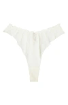 Free People Gia Lace Tanga Thong In White
