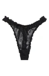 Free People Gia Lace Thong In Gray