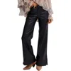 Free People Glow Up Faux Leather Pants In Black