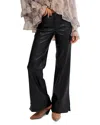 Free People Glow Up Faux Leather Pants In Black