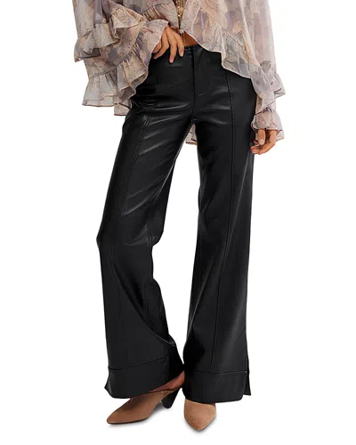 Free People Glow Up Faux Leather Pants In Black