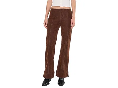 Free People X We The Free Glow Up Pant Suede In Brown