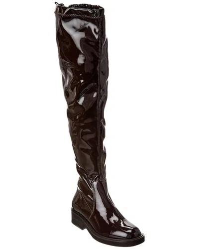 Free People Go Go Gloss Patent Over-the-knee Boot In Brown