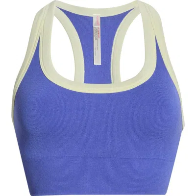 Free People Go To Colorblock Sports Bra In Blue