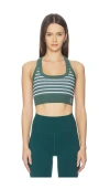 Free People Go To Colorblock Sports Bra In Green
