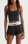 Free People Go To Henley Camisole In Washed Black