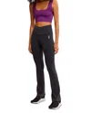 Free People Go To Smooth Flare Leggings In Washed Black