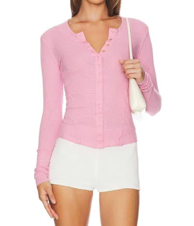 Free People Going Places Cardigan In Orchid Smoke In Pink