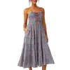 Free People Going Steady Ruffle Sundress In Grey