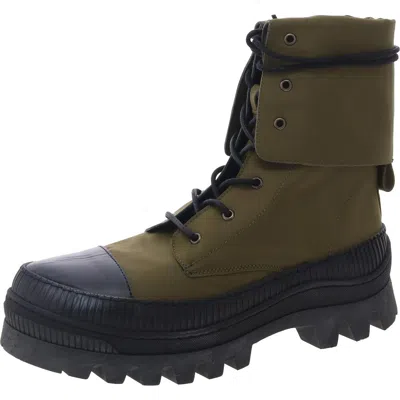 Free People Goldie Womens Leather Over The Ankle Combat & Lace-up Boots