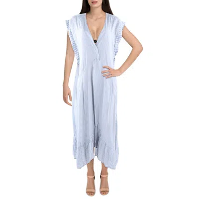 Free People Gone Sailing Womens Striped Viscose Maxi Dress