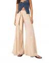 Free People Good Day Wide Pant In Sand In Gold