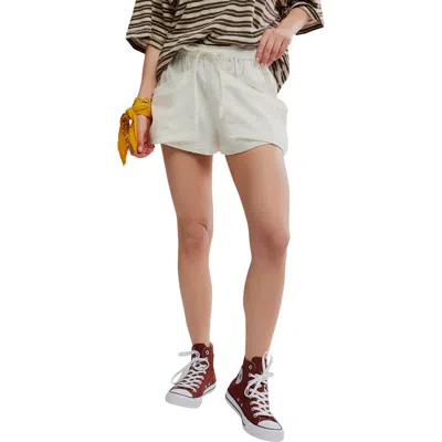 Free People Good Fortune Drawstring Shorts In White