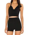 Free People Good Karma Crop Top In Black In Black