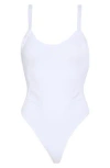 Free People Good Karma Crossback Bodysuit In White