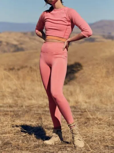 Free People Good Karma High Rise Leggings In Poppy