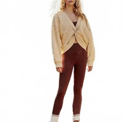 Free People Good Karma Leggings In Nutmeg In Multi