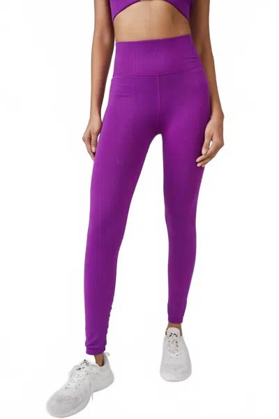 Free People Good Karma Leggings In Vivid Violet In Multi
