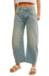 Free People Good Luck Barrel Jeans In Blue Ground