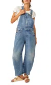 Free People Good Luck Denim Overalls In Multi