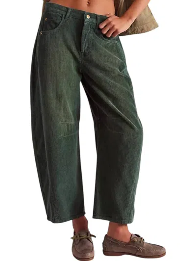Free People Good Luck Cord Barrel Jeans In Cypress