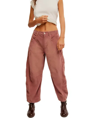 Free People Good Luck Cord Pants In Whithered Rose In Multi