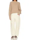 Free People Good Luck Cord Relaxed Fit Wide Leg Pant In Crystal Grey In Multi