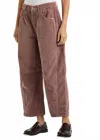 Free People Good Luck Cropped Corduroy Pants In Rose In Multi