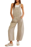 Free People Good Luck Barrel Leg Denim Overalls