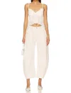 Free People Lucky You Mid Rise Barrel In White