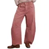 Free People Good Luck Mid-rise Barrel Jeans In Sunsetter In Multi