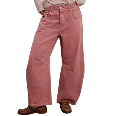 Free People Good Luck Mid-rise Barrel Jeans In Sunsetter In Multi