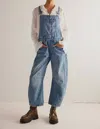 FREE PEOPLE GOOD LUCK OVERALL JUMPSUIT IN ULTRA LIGHT BEAM