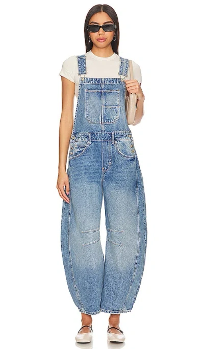 Free People Good Luck Dungaree In Ultra Light Beam