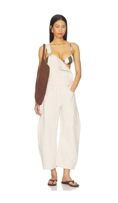 Free People Good Luck Overall In White