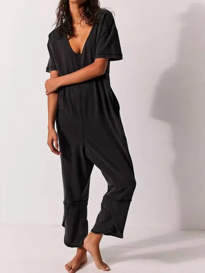 Free People Good Side Romper In Black