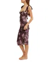 Free People Floral Layered Mesh Slipdress In Chocolate