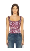 Free People Grace Corset Camisole In Multi