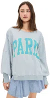 Free People Graphic Camden Sweatshirt Stone Combo/paris In Stone Combo/paris
