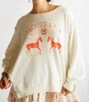 Free People Camden Oversize Graphic Sweatshirt In Coconut Combo Montana